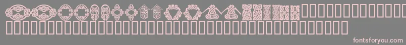 KrKelticFive Font – Pink Fonts on Gray Background