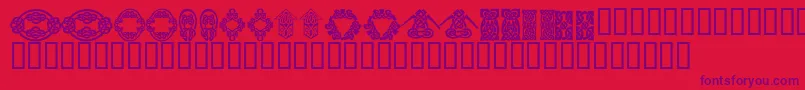 KrKelticFive Font – Purple Fonts on Red Background