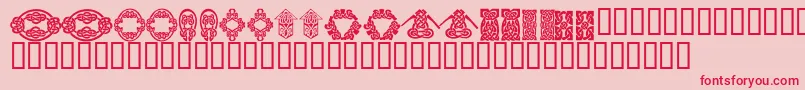 fuente KrKelticFive – Fuentes Rojas Sobre Fondo Rosa