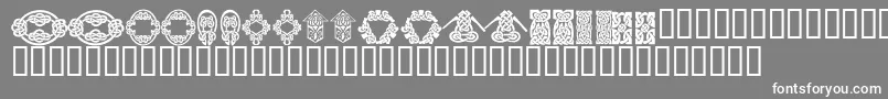 More about KrKelticFive Font KrKelticFive Font – White Fonts on Gray Background