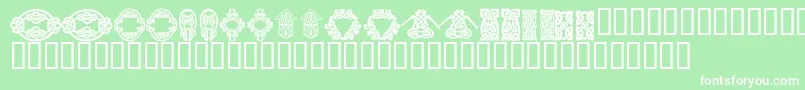 KrKelticFive Font – White Fonts on Green Background