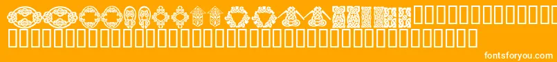 KrKelticFive Font – White Fonts on Orange Background