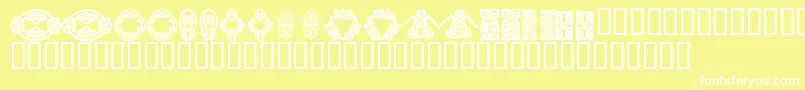 KrKelticFive Font – White Fonts on Yellow Background
