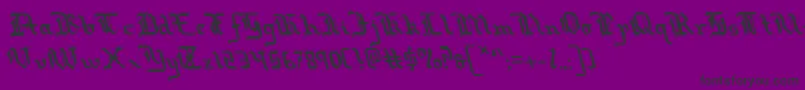 RedcoatLeftalic Font – Black Fonts on Purple Background