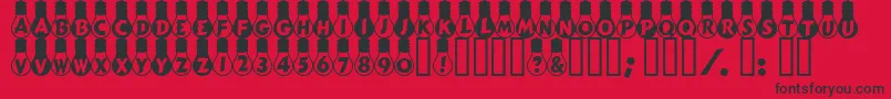 AmpouleHeavy Font – Black Fonts on Red Background