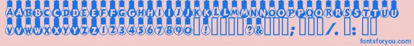 AmpouleHeavy Font – Blue Fonts on Pink Background