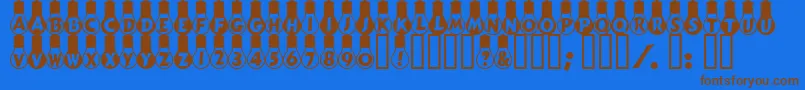 AmpouleHeavy Font – Brown Fonts on Blue Background