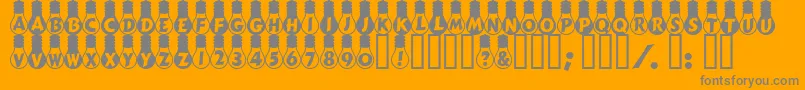 AmpouleHeavy Font – Gray Fonts on Orange Background