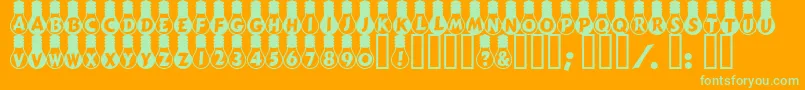 AmpouleHeavy Font – Green Fonts on Orange Background