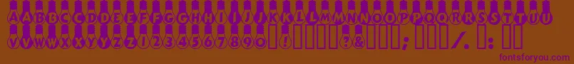 AmpouleHeavy Font – Purple Fonts on Brown Background