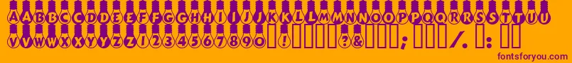 AmpouleHeavy Font – Purple Fonts on Orange Background
