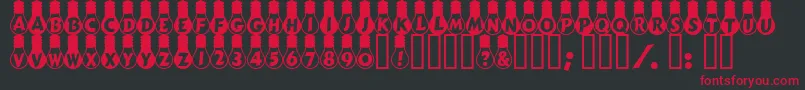 AmpouleHeavy Font – Red Fonts on Black Background