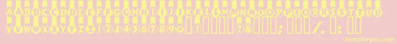 AmpouleHeavy-Schriftart – Gelbe Schriften auf rosa Hintergrund