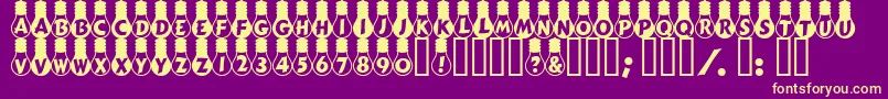 AmpouleHeavy Font – Yellow Fonts on Purple Background