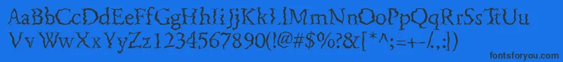 Fenderbenderssk Font – Black Fonts on Blue Background