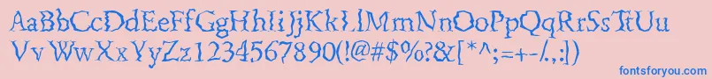 Fenderbenderssk Font – Blue Fonts on Pink Background