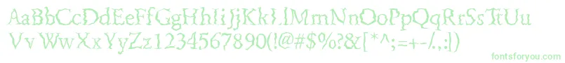 Fenderbenderssk Font – Green Fonts on White Background