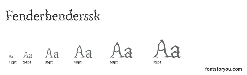 Размеры шрифта Fenderbenderssk