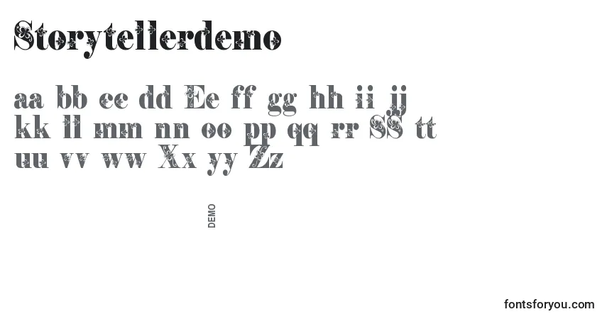 Czcionka Storytellerdemo – alfabet, cyfry, specjalne znaki
