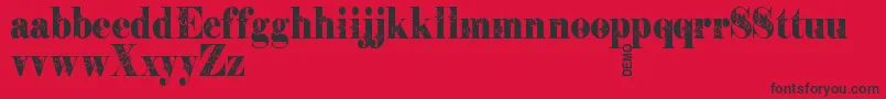 Storytellerdemo Font – Black Fonts on Red Background