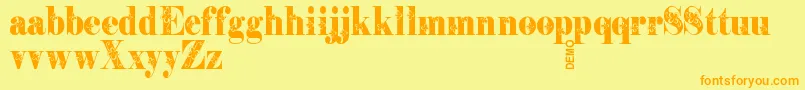 Storytellerdemo Font – Orange Fonts on Yellow Background