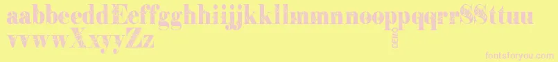 Storytellerdemo Font – Pink Fonts on Yellow Background