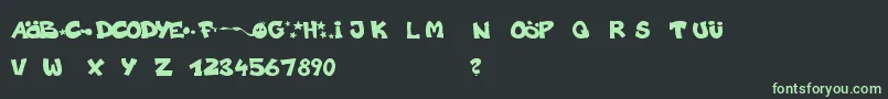 フォントCodygraff – 黒い背景に緑の文字