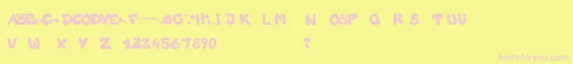 More about Codygraff Font Codygraff Font – Pink Fonts on Yellow Background
