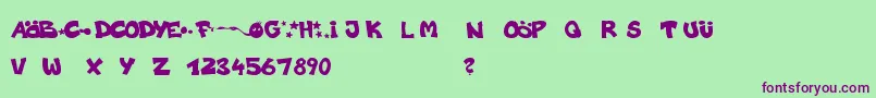 Codygraff Font – Purple Fonts on Green Background