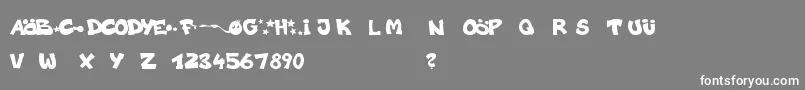 Codygraff Font – White Fonts on Gray Background