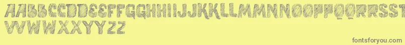 VtksStudy Font – Gray Fonts on Yellow Background