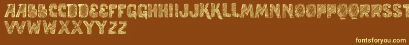 VtksStudy Font – Yellow Fonts on Brown Background