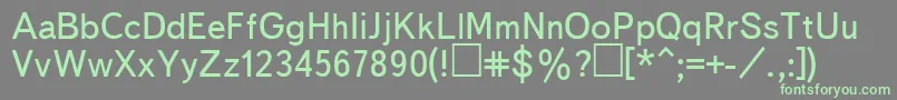 Czcionka UkBukvarnaya – zielone czcionki na szarym tle