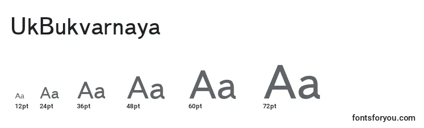 Размеры шрифта UkBukvarnaya