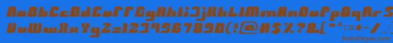 BlackMambaLight Font – Brown Fonts on Blue Background