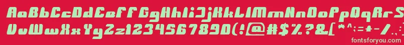 BlackMambaLight Font – Green Fonts on Red Background