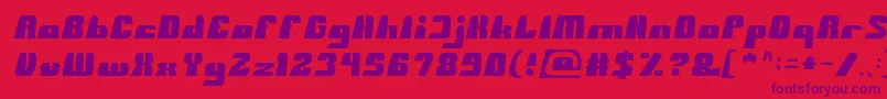 BlackMambaLight Font – Purple Fonts on Red Background