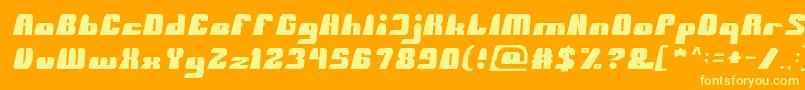 BlackMambaLight Font – Yellow Fonts on Orange Background