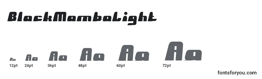 BlackMambaLight Font Sizes