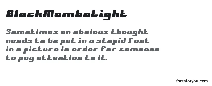 BlackMambaLight Font