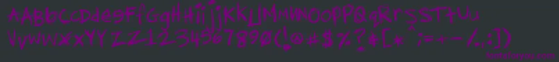 Шрифт Diediedie – фиолетовые шрифты на чёрном фоне