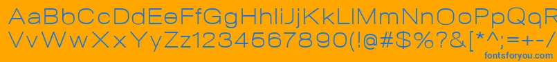 NeogramLightextd Font – Blue Fonts on Orange Background