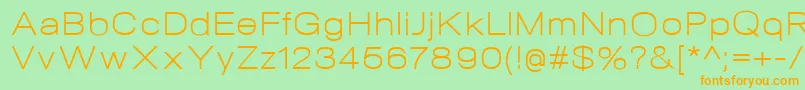 NeogramLightextd Font – Orange Fonts on Green Background