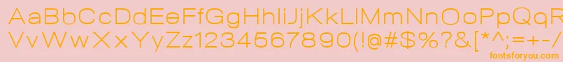 NeogramLightextd Font – Orange Fonts on Pink Background