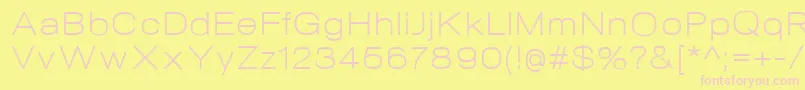 NeogramLightextd Font – Pink Fonts on Yellow Background