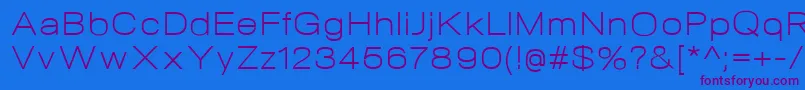 NeogramLightextd Font – Purple Fonts on Blue Background