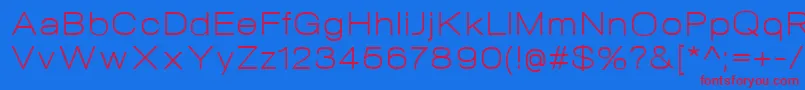 NeogramLightextd Font – Red Fonts on Blue Background