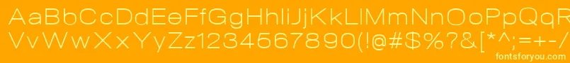 NeogramLightextd Font – Yellow Fonts on Orange Background