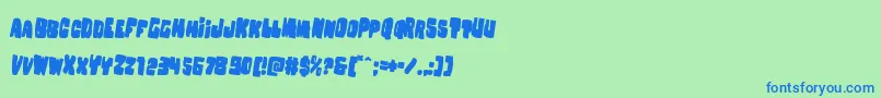 Nobodyhomerotate2 Font – Blue Fonts on Green Background