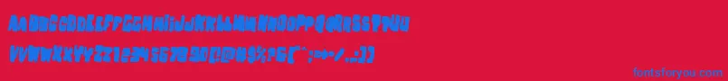 Nobodyhomerotate2 Font – Blue Fonts on Red Background